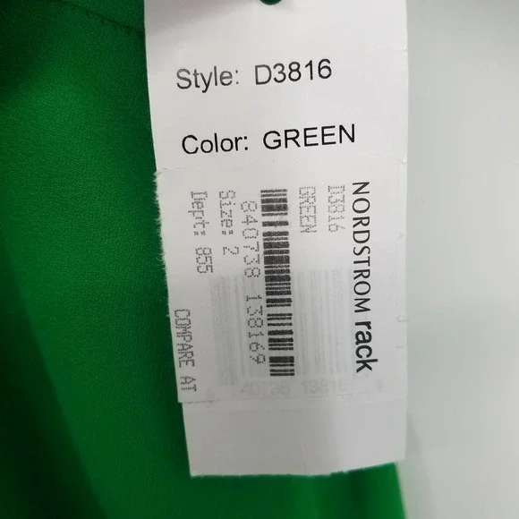 Alexia Admor August Draped Midi Fit & Flare Dress in Green Size 2 NEW WITH TAGS - Picture 6 of 8